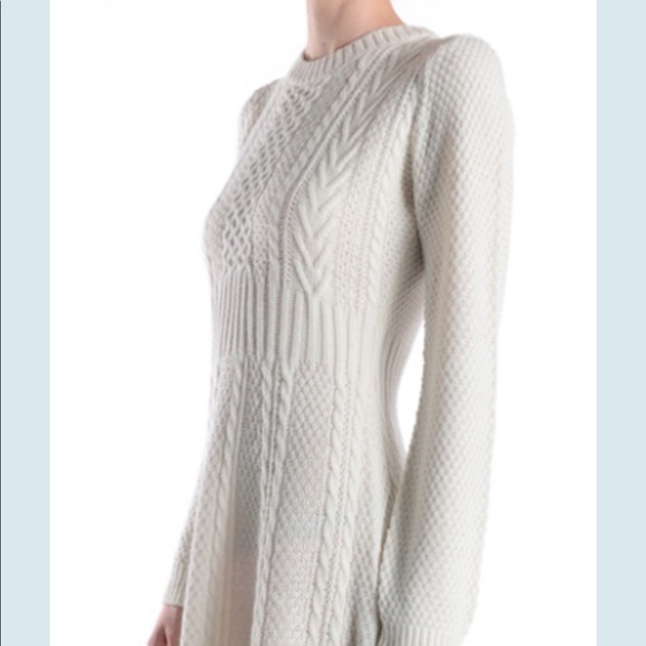 Ivory Fit & Flare Sweater Dress - True Fit Small - Picture 4 of 7